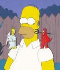 Devil and Angel Homer Simpson